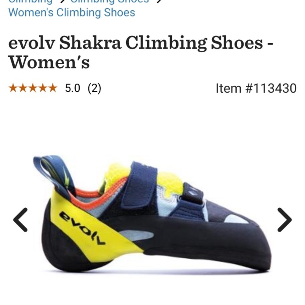 new size 39 Evolv Shakra climb shoe